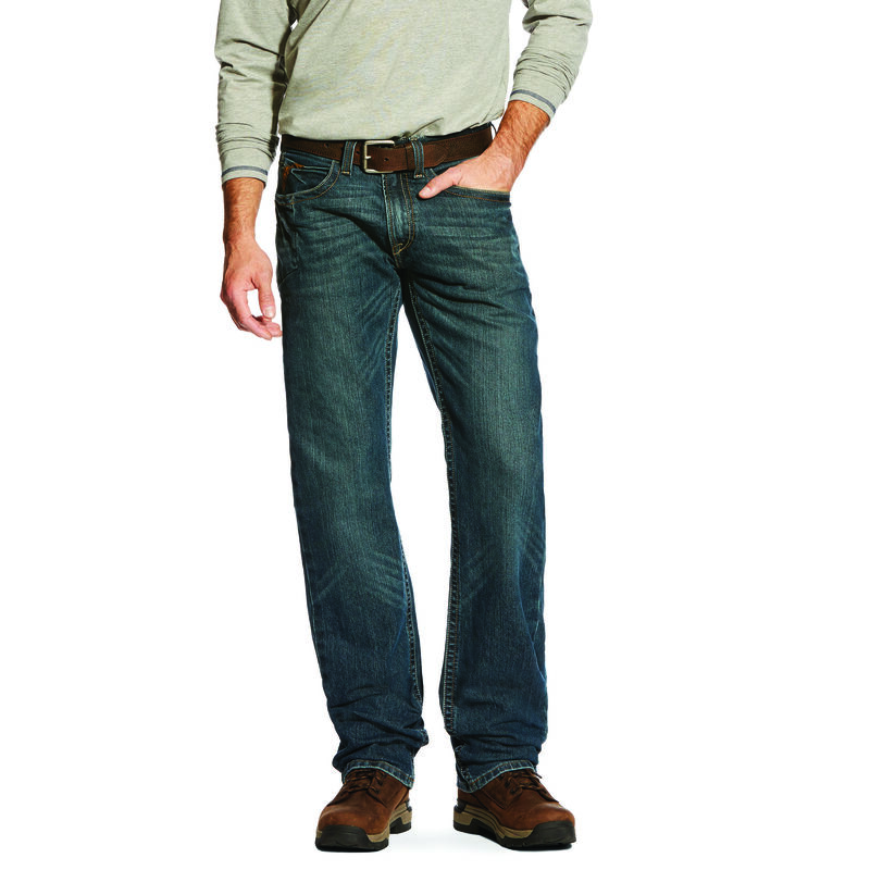 Ariat Work: Rebar M5 Slim DuraStretch Edge Stackable Straight Leg Pantalones Vaqueros Hombre - Azule